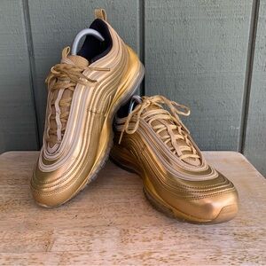 Nike Air Max 97 QS Metallic Olympic Gold Running Shoes CT4556-700 Men’s Size 8.5